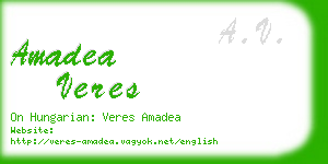 amadea veres business card